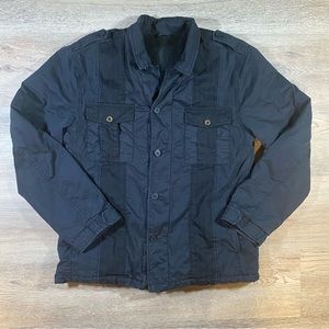 Calvin Klein Jeans Mens Jacket Military Style Lined Black XL